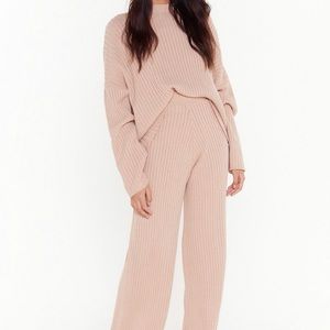 Nasty Gal Sweater and Pants Lounge Set